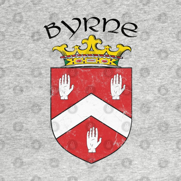 Byrne / Faded Style Family Crest Design by feck!